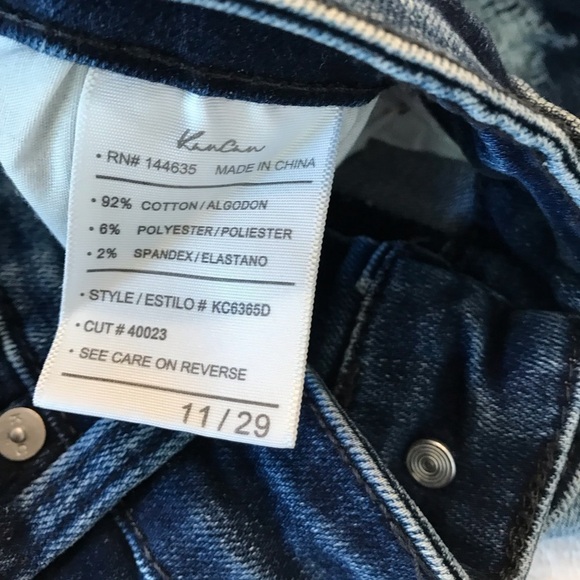KanCan Los Angeles ESTILO #KC6365D Distressed Dark Blue Mid RiseJeans 11/29 - Picture 11 of 13